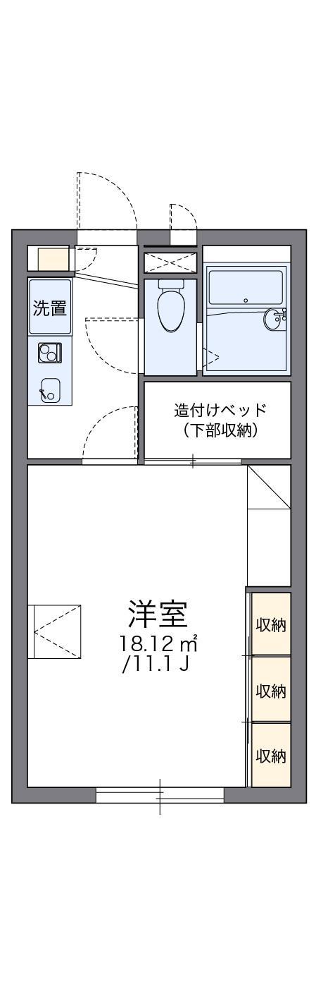 レオパレスSS(1K/1階)の間取り写真