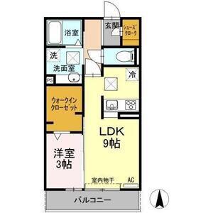 SALT VALLEY COURTII(1LDK/1階)の間取り写真