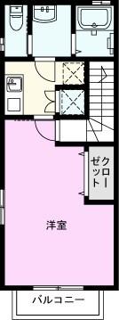 トリエステ(1K/2階)の間取り写真