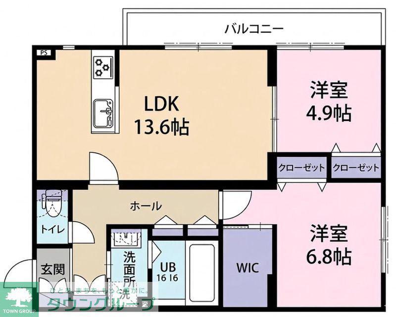 リッツ・フタバ(2LDK/2階)の間取り写真
