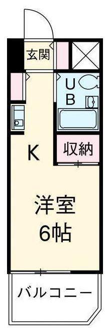 Jフラッツ川口本町(1K/3階)の間取り写真
