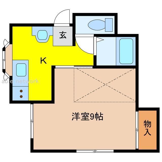 シティパレス(1K/1階)の間取り写真