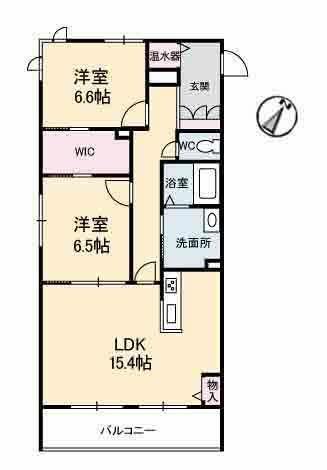 グランマスト南吉方(2LDK/2階)の間取り写真