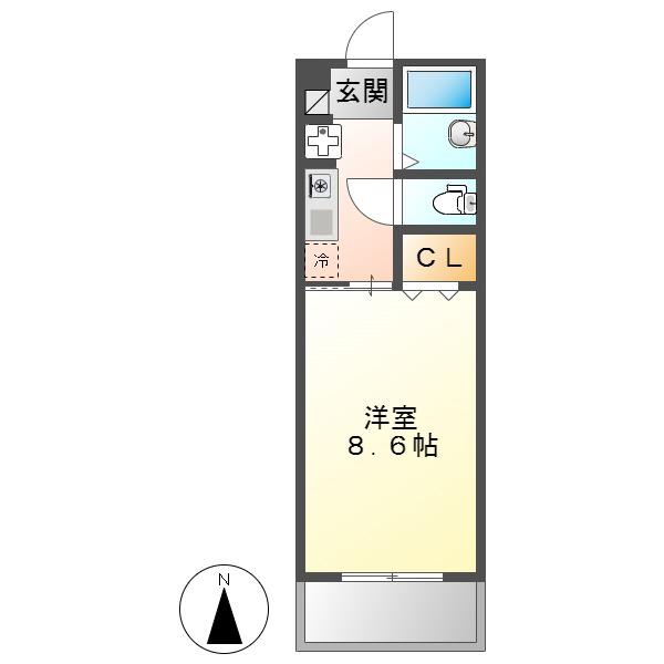サンシャイン上前津(1K/6階)の間取り写真