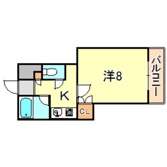 カレッジタウングリーンヒル(1K/2階)の間取り写真