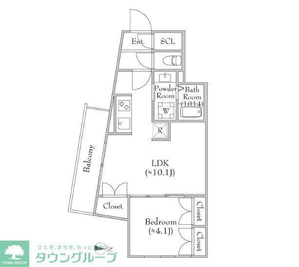 MEJIRORESIDENCE(1LDK/4階)の間取り写真