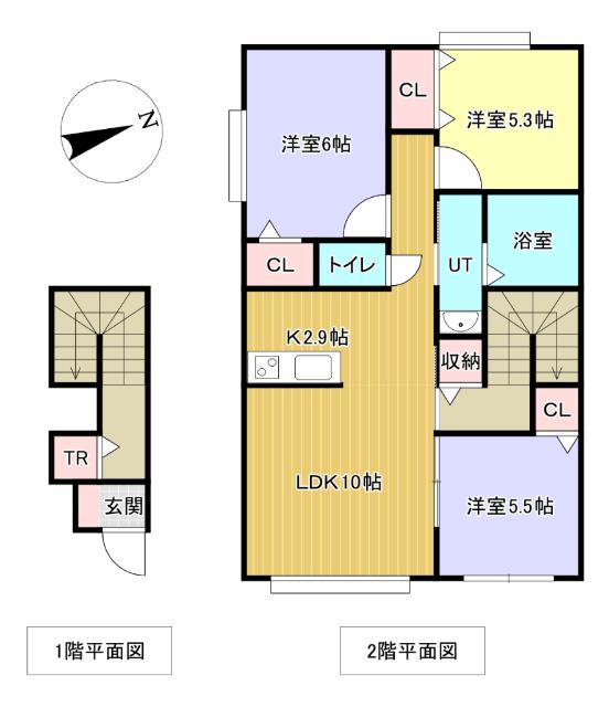 ルタンI(3LDK/1階)の間取り写真