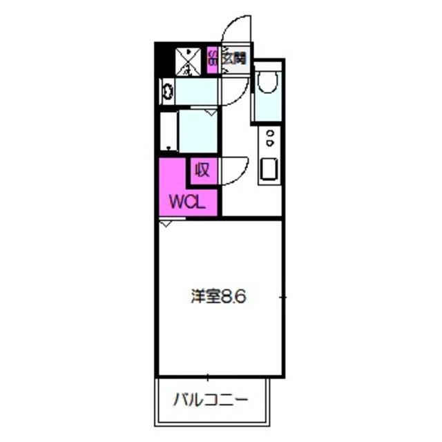 FORESTGRACE深江橋II(1K/9階)の間取り写真