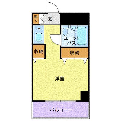 第2シンエイビル(ワンルーム/3階)の間取り写真
