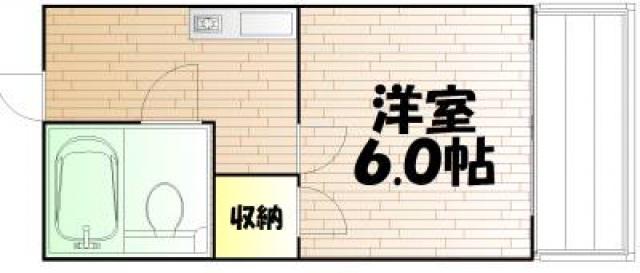 サンハイツ岡大I(1K/3階)の間取り写真