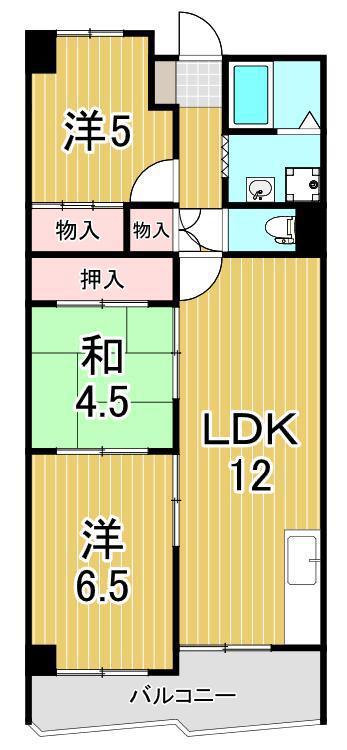 ストークマンション綾瀬(3LDK/6階)の間取り写真