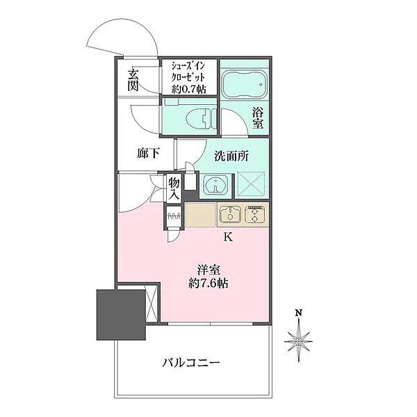 大崎ステーションレジデンス(ワンルーム/18階)の間取り写真