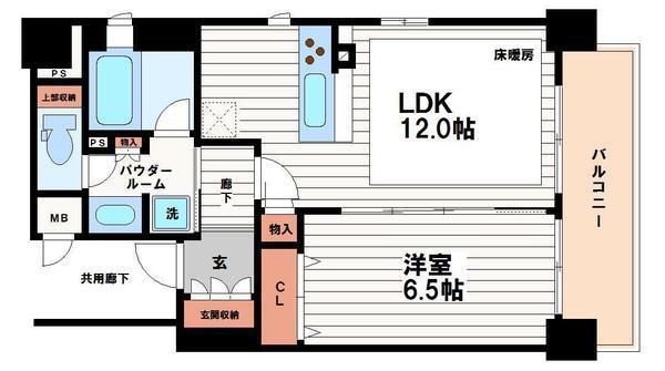 プレサンスロジェ本町(1LDK/13階)の間取り写真