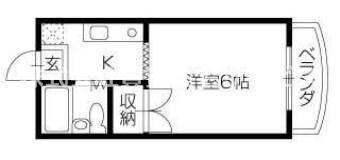 メゾン広島(1K/2階)の間取り写真