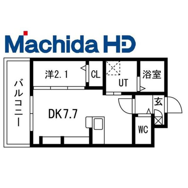 九間町シーエム・サンク(1DK/1階)の間取り写真
