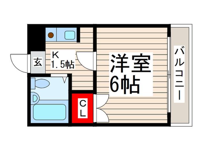 ユーモ榎本(1K/2階)の間取り写真