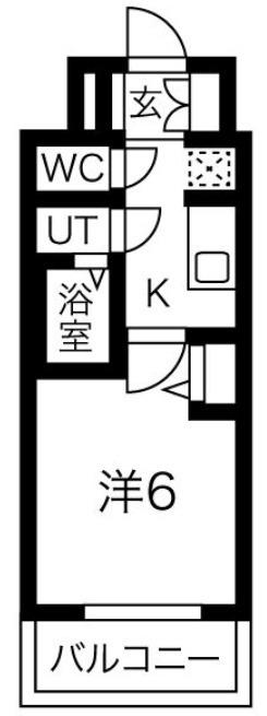 ファステート難波ヴィラント(1K/10階)の間取り写真