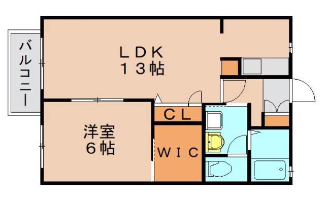 ラヴェルテ(1LDK/1階)の間取り写真