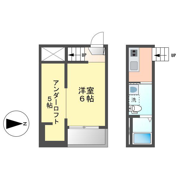 アペラシオン味美(1SK/1階)の間取り写真