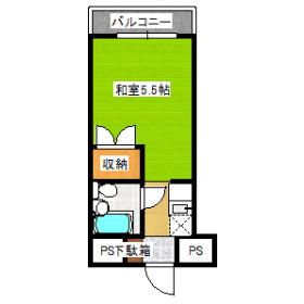 水野ビル(1K/2階)の間取り写真