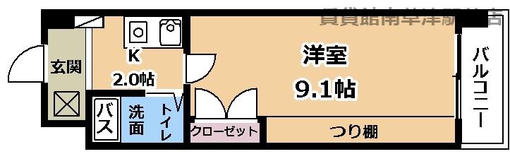 サンクリエートハヤシ壹號館(1K/5階)の間取り写真