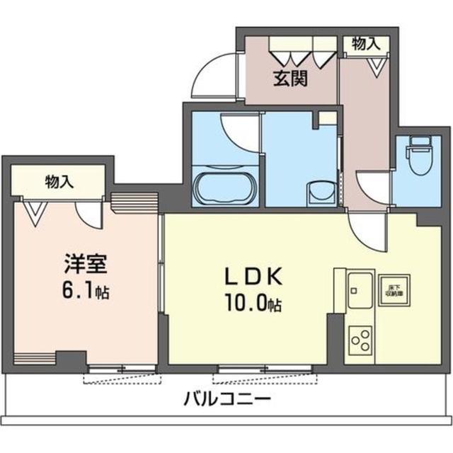 REFIANT(1LDK/1階)の間取り写真