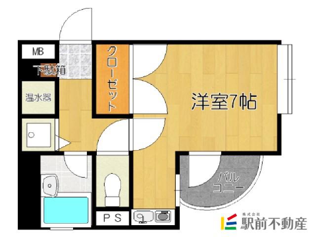 ΑNEXT久留米第1(ワンルーム/4階)の間取り写真