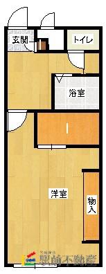 アルバトラモント早良(1K/2階)の間取り写真