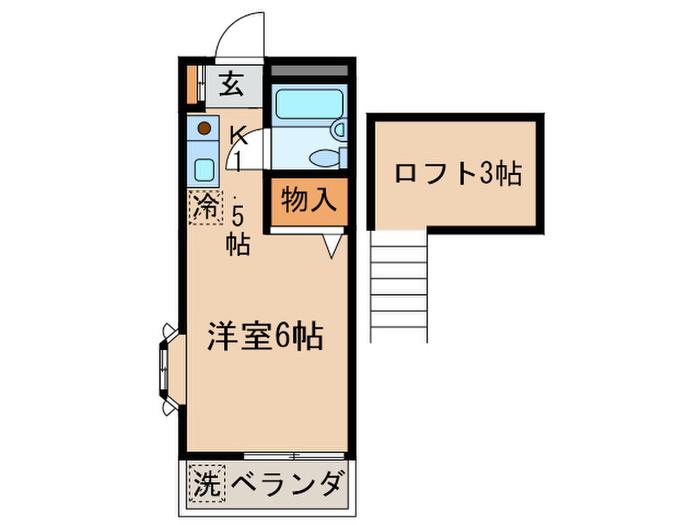 グレイスハウス(1K/2階)の間取り写真