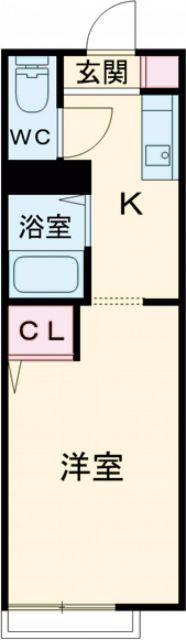 エスペラント(1K/2階)の間取り写真