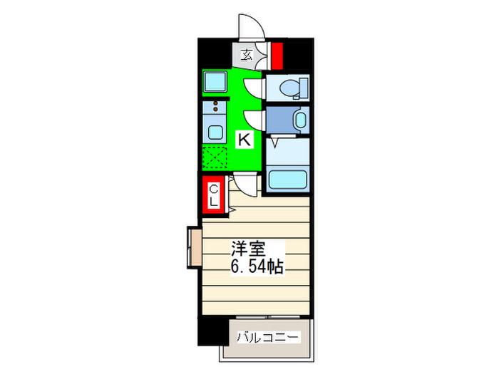LA DOUCEUR荒本(1K/11階)の間取り写真