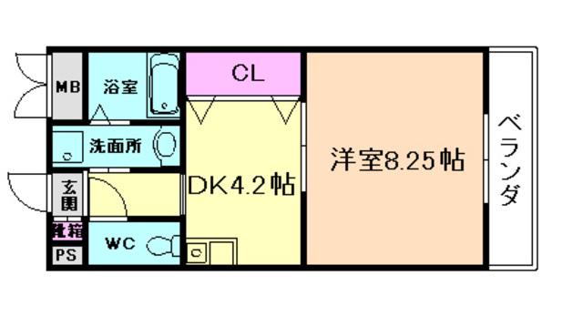 FORTERESSE N(1DK/5階)の間取り写真
