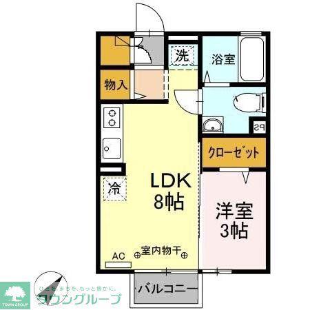 JR京浜東北線 大船駅 徒歩27分 2階建 築19年(1LDK/2階)の間取り写真