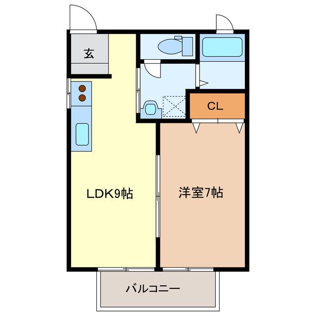 JハウスIII(1LDK/1階)の間取り写真