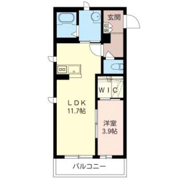 メゾン シャンペトル(1LDK/3階)の間取り写真