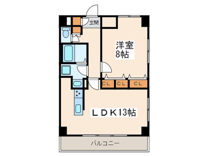 ACOLT府中緑町(1LDK/9階)の間取り写真