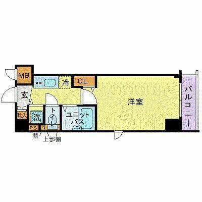 トーシンフェニックス江戸川橋(1K/2階)の間取り写真