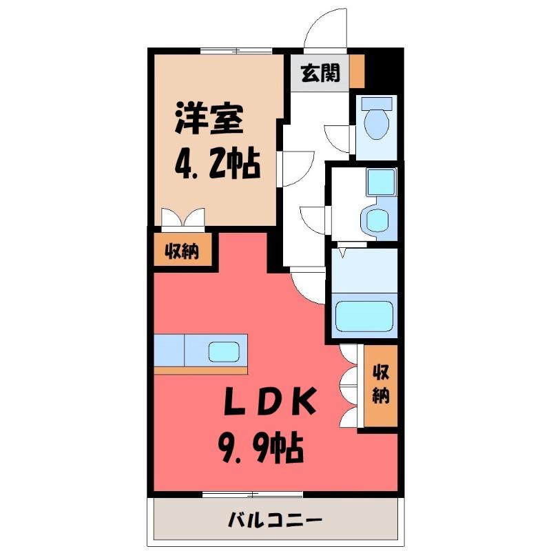 ハッピータウンゴウド(1LDK/1階)の間取り写真
