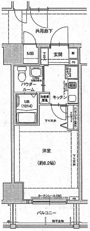 エスリード北浜(1K/6階)の間取り写真