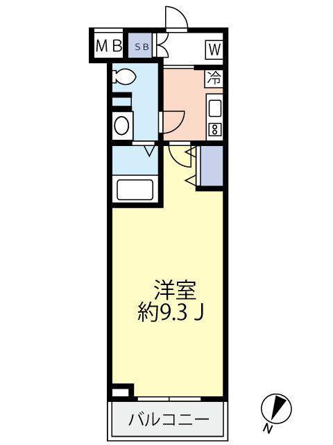 グランヴァン西馬込III(1K/1階)の間取り写真