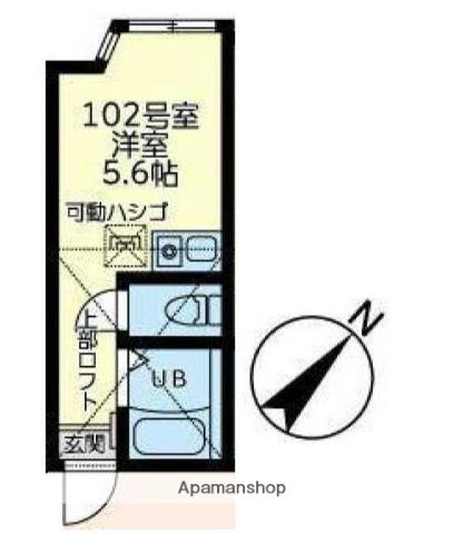 ユナイト黄金町ロザンナの杜(ワンルーム/1階)の間取り写真