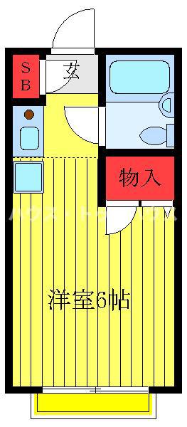 オティアス623(ワンルーム/1階)の間取り写真