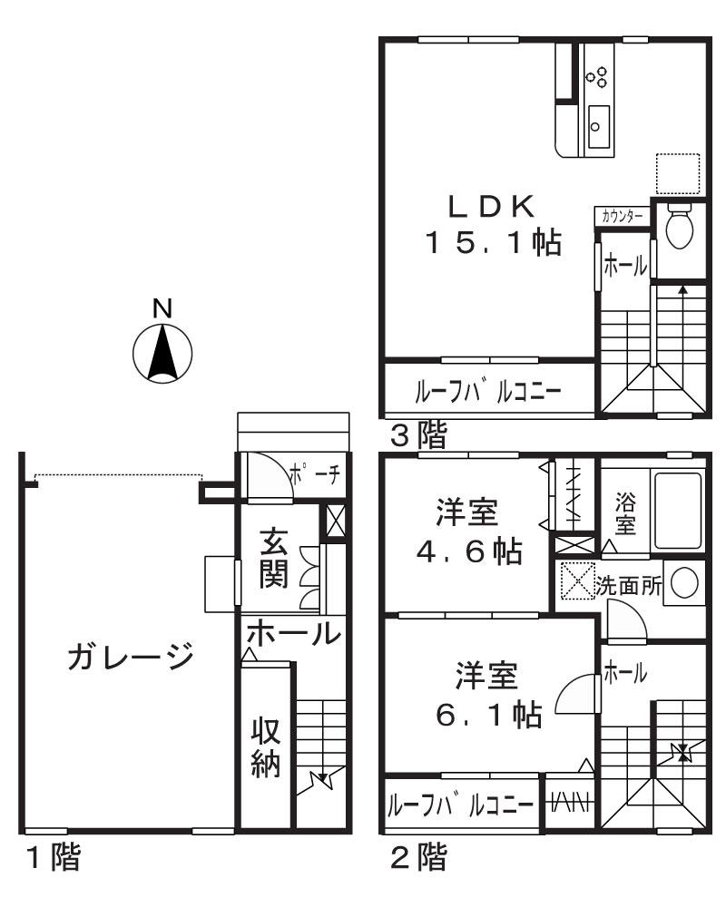PORTOBELLO(2LDK/1階)の間取り写真