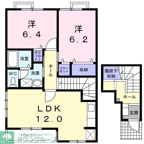 チェリッシュ(2LDK/2階)の間取り写真