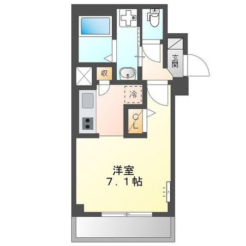 PALACE若竹(ワンルーム/2階)の間取り写真