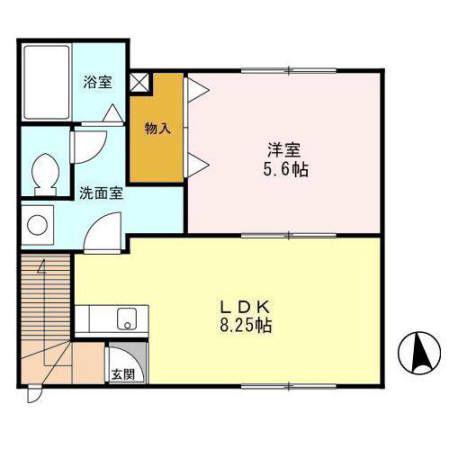 ルグラン21(1LDK/2階)の間取り写真