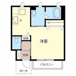 メゾンドAU3番館(ワンルーム/1階)の間取り写真