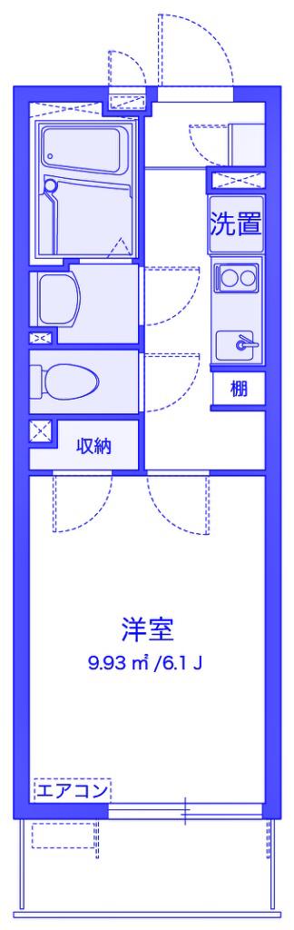 クレイノラギ 下落合(1K/1階)の間取り写真