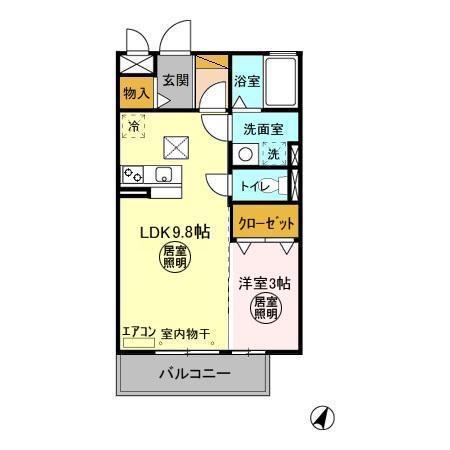 PRINCESSI・II(1LDK/1階)の間取り写真