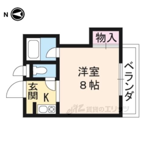 リビエール藤尾(ワンルーム/3階)の間取り写真